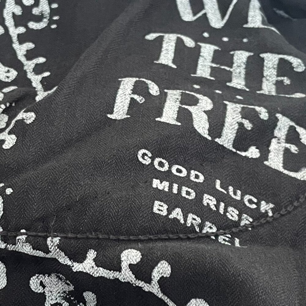 NWT Rare Size Free People We The Free Good Luck Barrel Jeans Luke Green 31S Boho - Picture 16 of 16